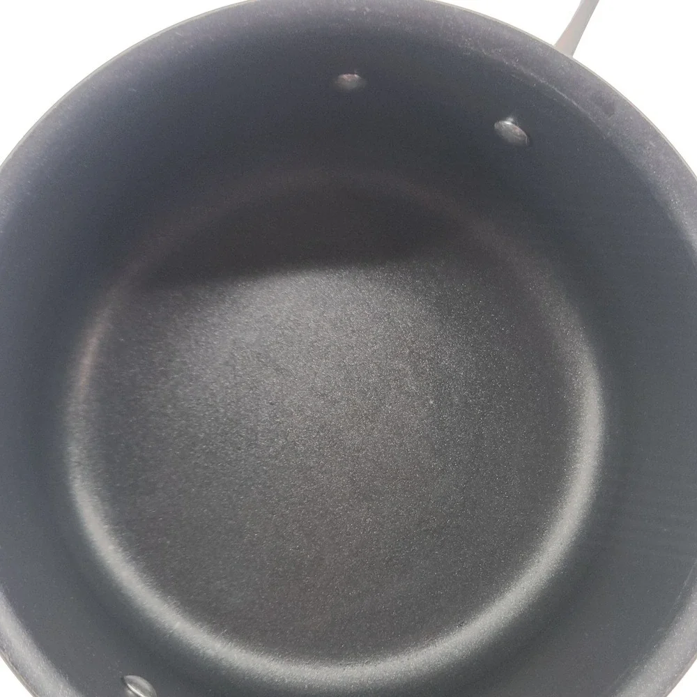 All-Clad 3 QT 2.8L Hard Anodized Nonstick Saucepan Pot No Lid Black Gray